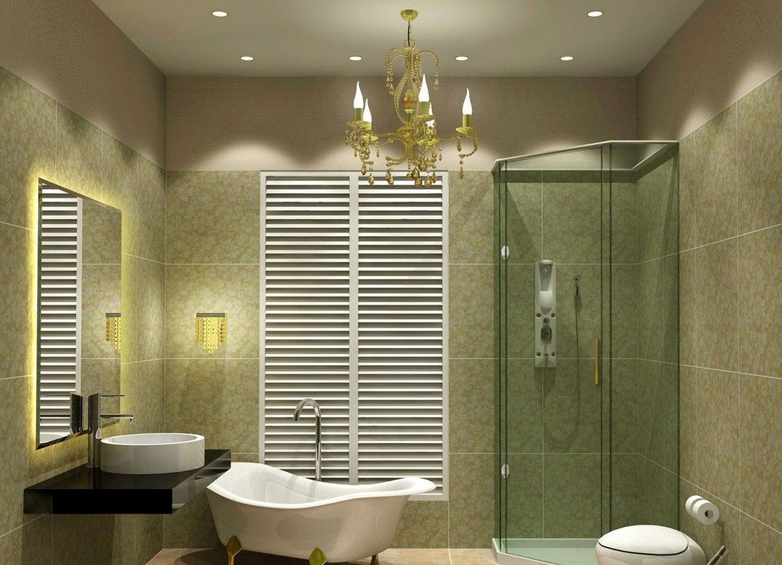 Beautiful Bathroom Ceiling Lights Home Design John In Chandelier Bathroom Ceiling Lights (Photo 4 of 25)