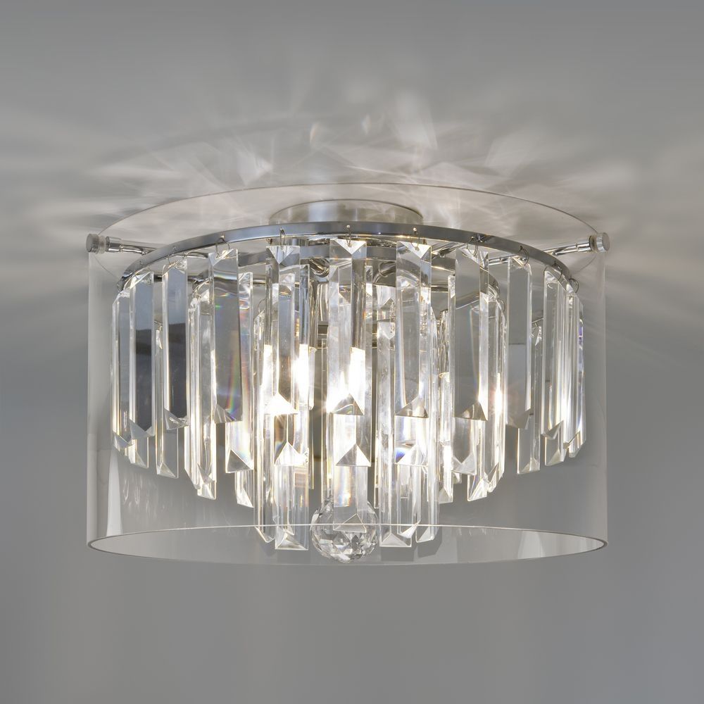 Beautiful Crystal Bathroom Lights Photos Home Decorating Ideas In Chandelier Bathroom Ceiling Lights (View 5 of 25)