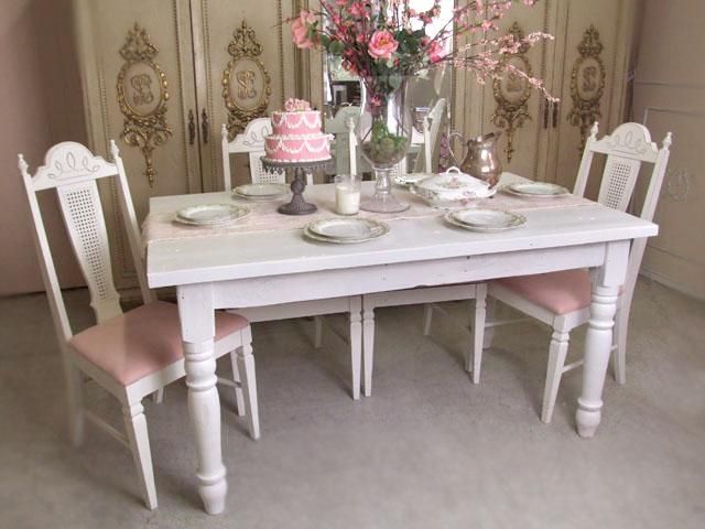 Beautiful Shabby Chic Dining Table Set Unique Beautiful French For French Chic Dining Tables (View 20 of 20)