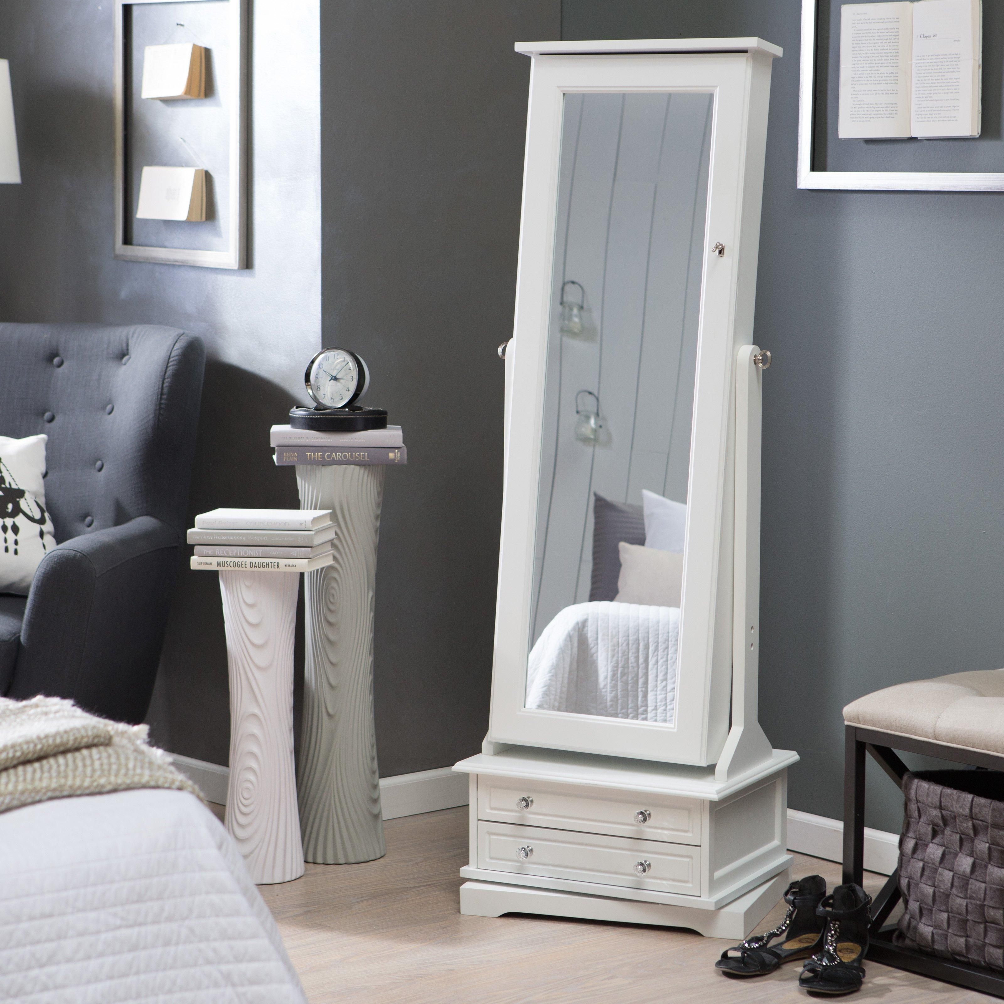 Bedroom Furniture : Dressing Table Mirror Cream Hidden Storage Regarding Cream Free Standing Mirror (View 18 of 20)