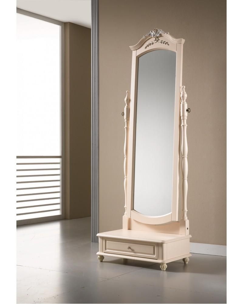 Bedroom Furniture : Floor Mirror White Floor Mirror Shabby Chic Regarding Cream Shabby Chic Mirror (View 17 of 20)