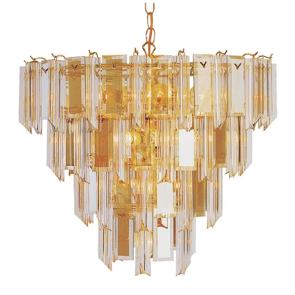 Bel Air Lighting Stewart 13 Light Bronze Chandelier With Beveled Within Acrylic Chandelier Lighting (View 22 of 25)