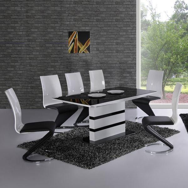 Best 25+ Black Glass Dining Table Ideas On Pinterest | Glass Top Pertaining To Extendable Dining Tables With 6 Chairs (View 14 of 20)