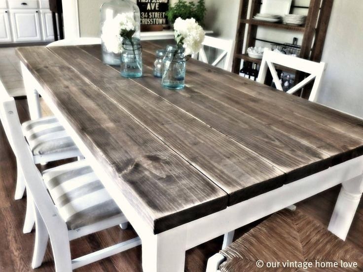 Best 25+ Distressed Tables Ideas On Pinterest | Distressed Dining With Regard To Dining Tables With White Legs And Wooden Top (Photo 6 of 20)