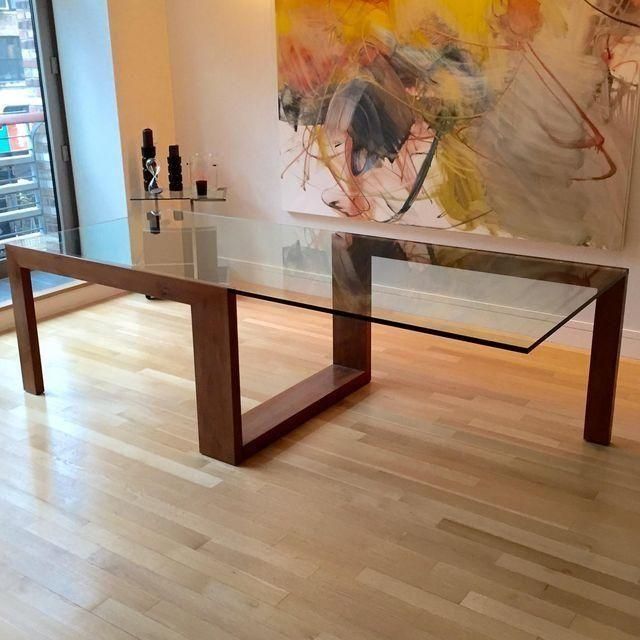 Best 25+ Glass Dining Table Ideas On Pinterest | Glass Dining Room Pertaining To Oak Glass Top Dining Tables (View 19 of 20)