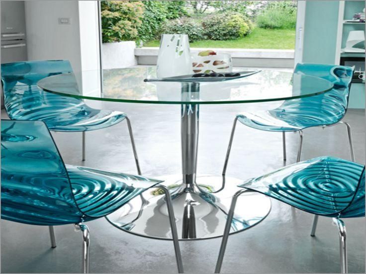 Best 25+ Glass Dining Table Set Ideas Only On Pinterest | Glass Inside Blue Glass Dining Tables (View 10 of 20)