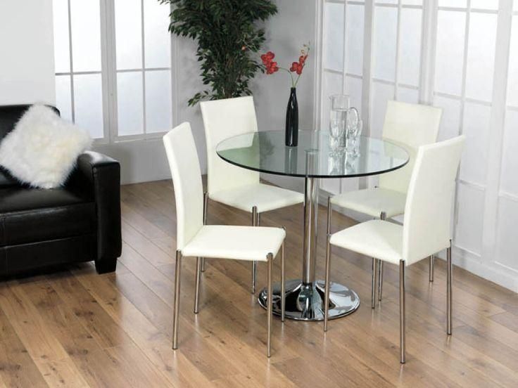 Best 25+ Glass Dining Table Set Ideas Only On Pinterest | Glass Within Small Round Dining Table With 4 Chairs (View 18 of 20)