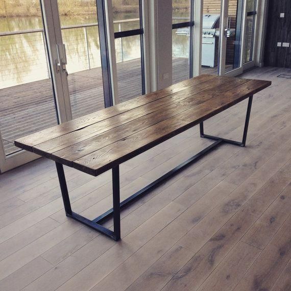 20 Inspirations Dining Tables With Metal Legs Wood Top ...