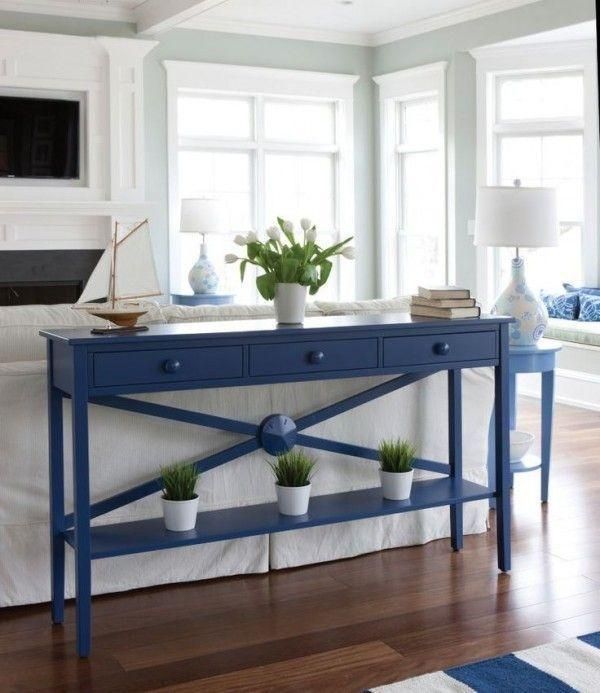 Best 25+ White Sofa Table Ideas On Pinterest | Hall Table Decor Inside Blue Sofa Tabless (Photo 1 of 20)