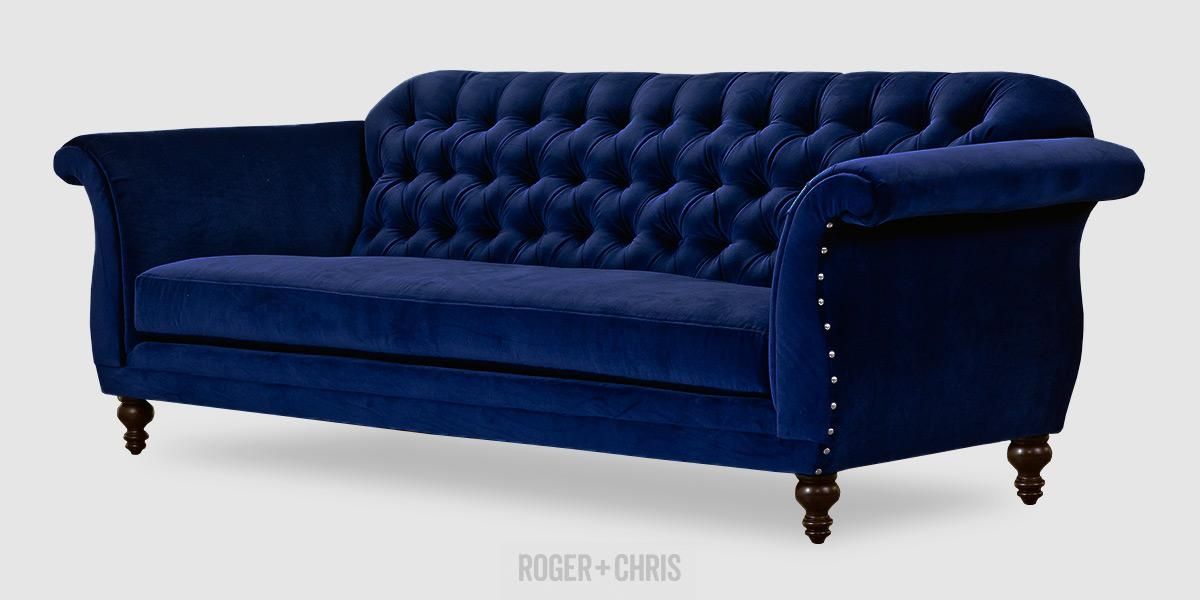 Best Blue Velvet Sofas | Blog | Roger + Chris Throughout Affordable Tufted Sofas (Photo 1 of 20)