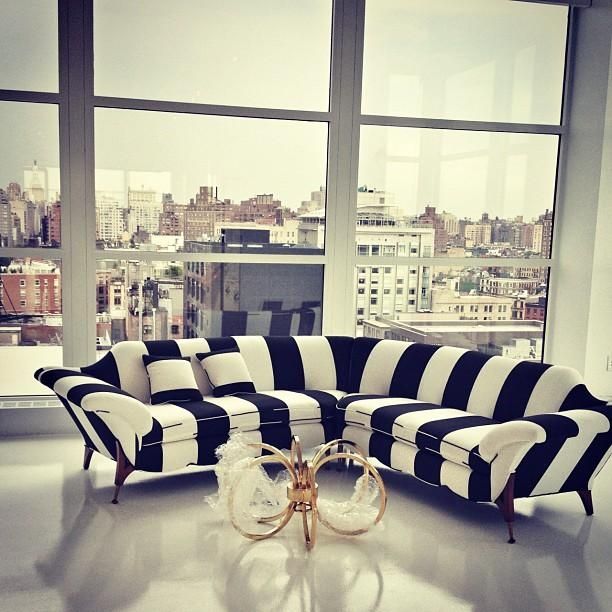 Black And White Striped Sofa | Arlene Designs Throughout Blue And White Striped Sofas (Photo 15 of 20)