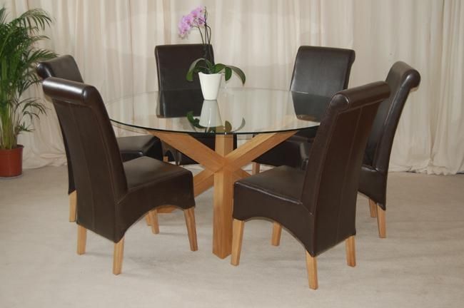 Black Glass Extending Dining Table 4 Chairs – Destroybmx Regarding 6 Seater Round Dining Tables (Photo 1 of 20)