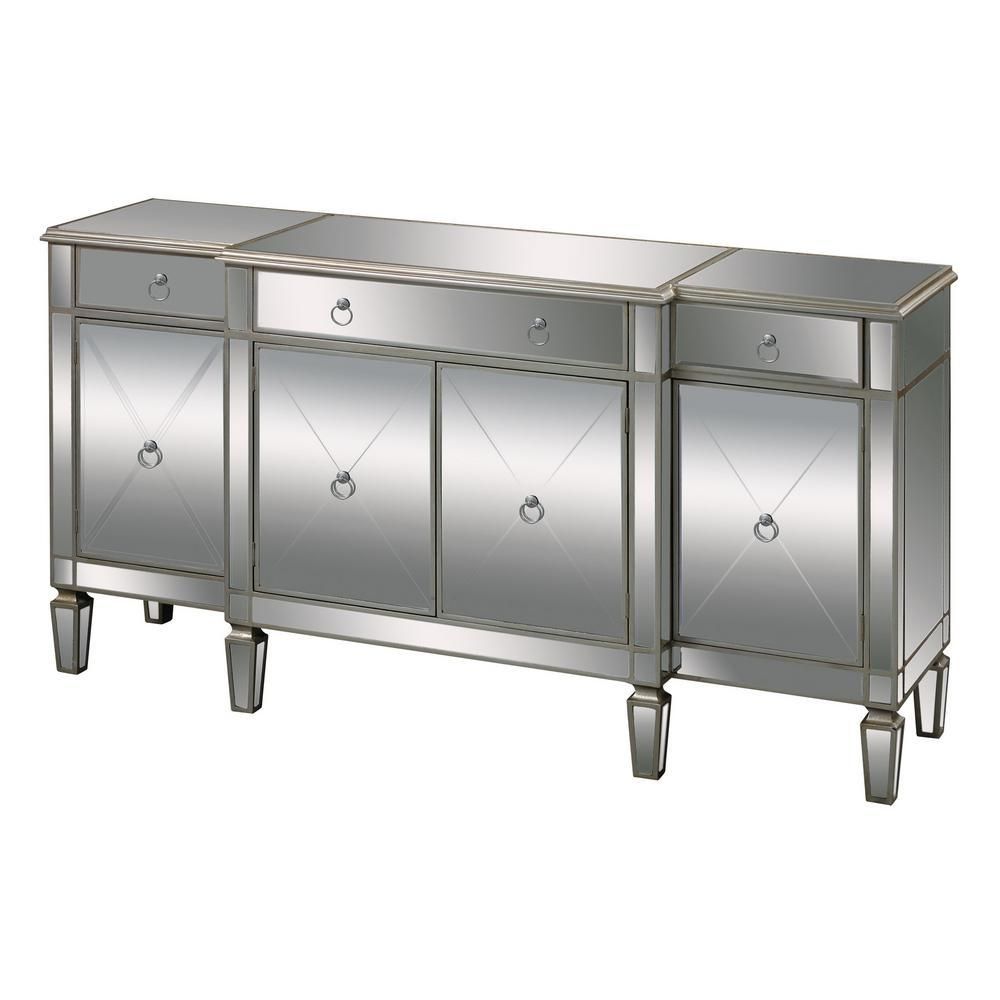 Bodrum Champagne Silver Mirrored Console Table Tn 892378 – The Throughout Mirror Console Table (Photo 18 of 20)