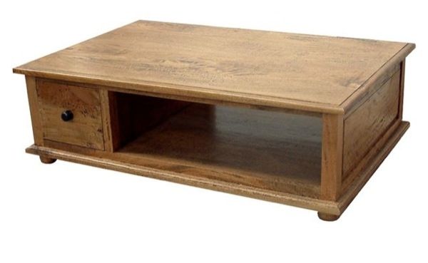 Brilliant Elite Mango Coffee Tables Intended For Coffee Table With Two Drawers Solid Mango Wood Sjs Provence (View 11 of 50)