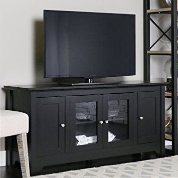 Brilliant Elite White Wood TV Stands Within Amazon Walker Edison 53 Wood Tv Stand Console With Storage (View 47 of 50)