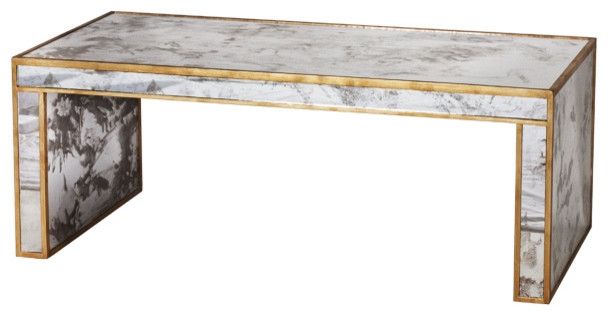 Brilliant Favorite Vintage Mirror Coffee Tables With Regard To Spencer Hollywood Regency Antique Gold Mirror Coffee Table (Photo 12 of 40)