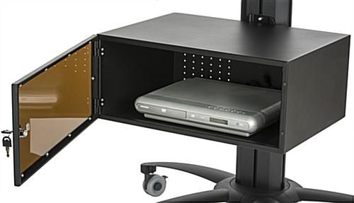 Brilliant High Quality Lockable TV Stands In Mobile Television Display Mobile Av Cart W Locking Cabinet (View 6 of 50)