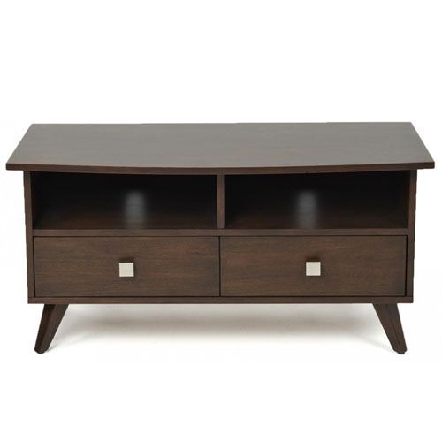 Brilliant Well Known Contemporary Wood TV Stands Inside Dark Wood Contemporary Tv Stand With Wire Access  (View 35 of 50)