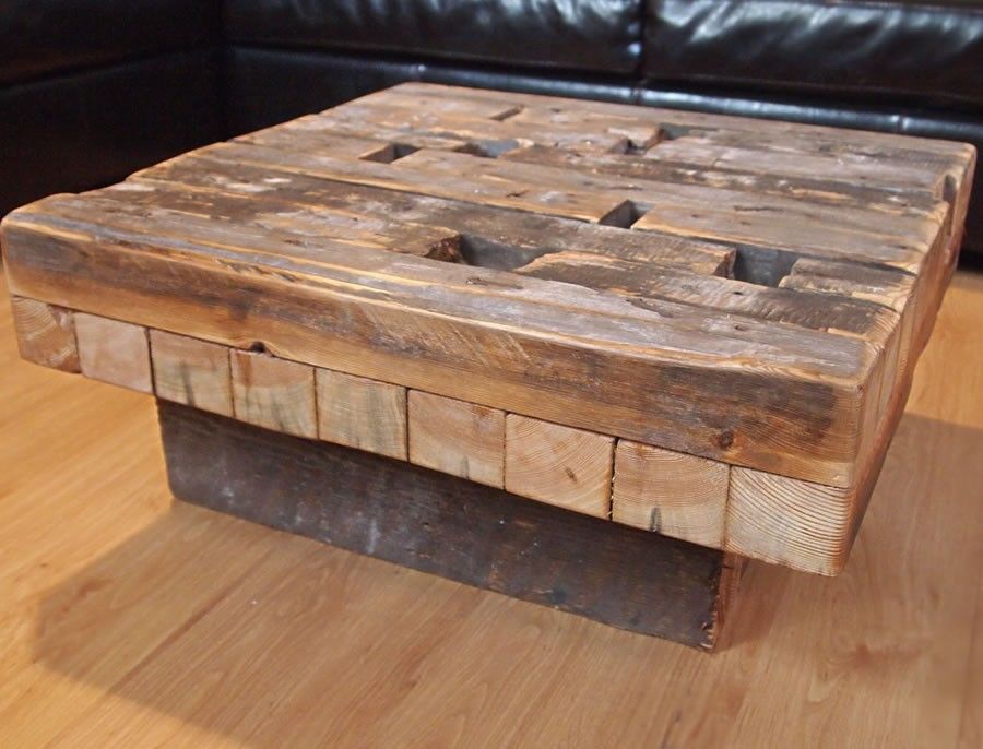 Brilliant Well Known Low Square Wooden Coffee Tables  With Regard To Low Reclaimed Wood Coffee Tables Coffee Tables Zone (Photo 12 of 50)