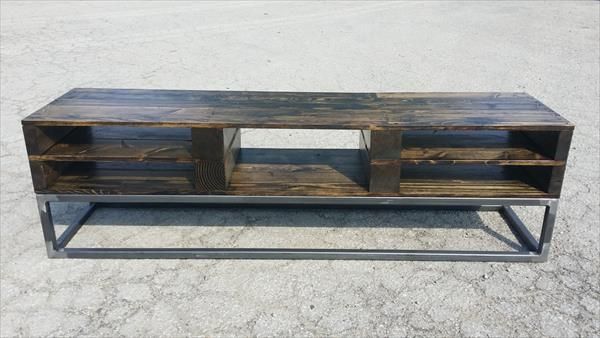 Brilliant Well Known Wood And Metal TV Stands In Diy Industrial Pallet Wood Tv Stand Pallet Furniture Diy (View 12 of 50)