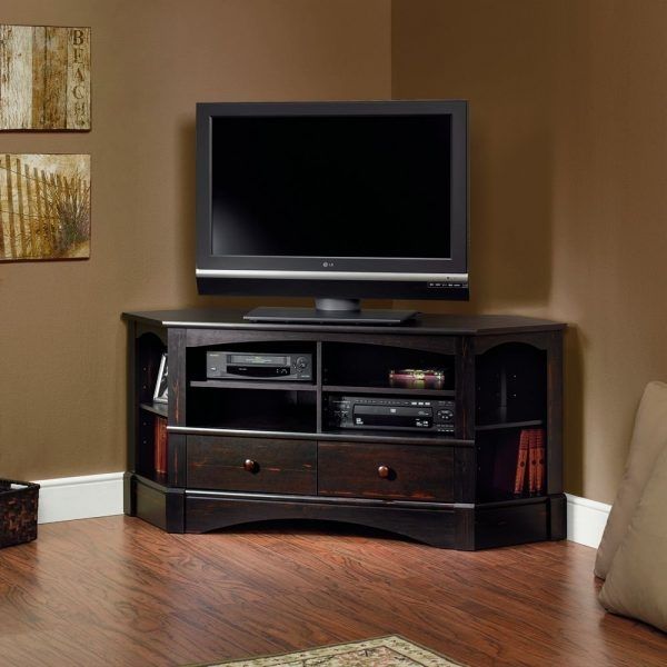 Brilliant Widely Used Solid Wood Corner TV Cabinets Pertaining To Enthralling Solid Wood Corner Cabinet With Wood Frame Glass (View 22 of 50)