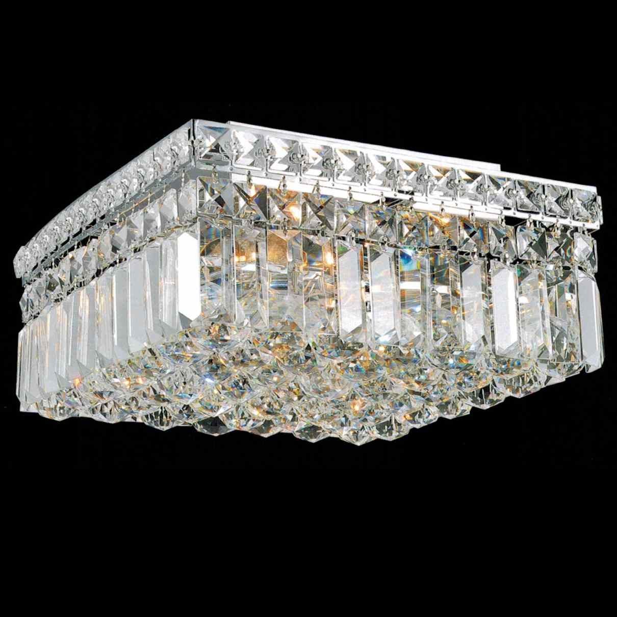 Brizzo Lighting Stores 12 Bossolo Transitional Crystal Square Inside 4 Light Crystal Chandeliers (Photo 24 of 25)