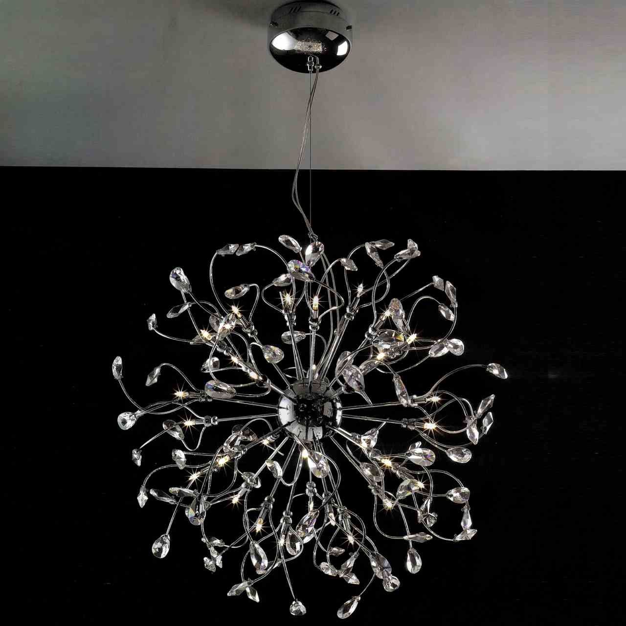 Brizzo Lighting Stores 19 Tempesta Modern Crystal Flush Mount Regarding Chrome And Crystal Chandeliers (Photo 16 of 25)