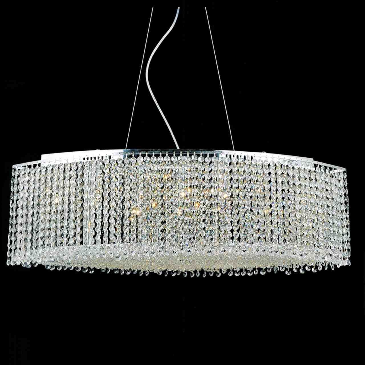 Brizzo Lighting Stores 35 Rainbow Modern Linear Crystal With Regard To Chrome And Crystal Chandeliers (Photo 6 of 25)