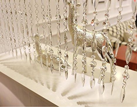 Buy Ujoy 39 Faux Crystal Chandelier Wedding Bead Strands For Home With Regard To Faux Crystal Chandelier Wedding Bead Strands (View 1 of 25)