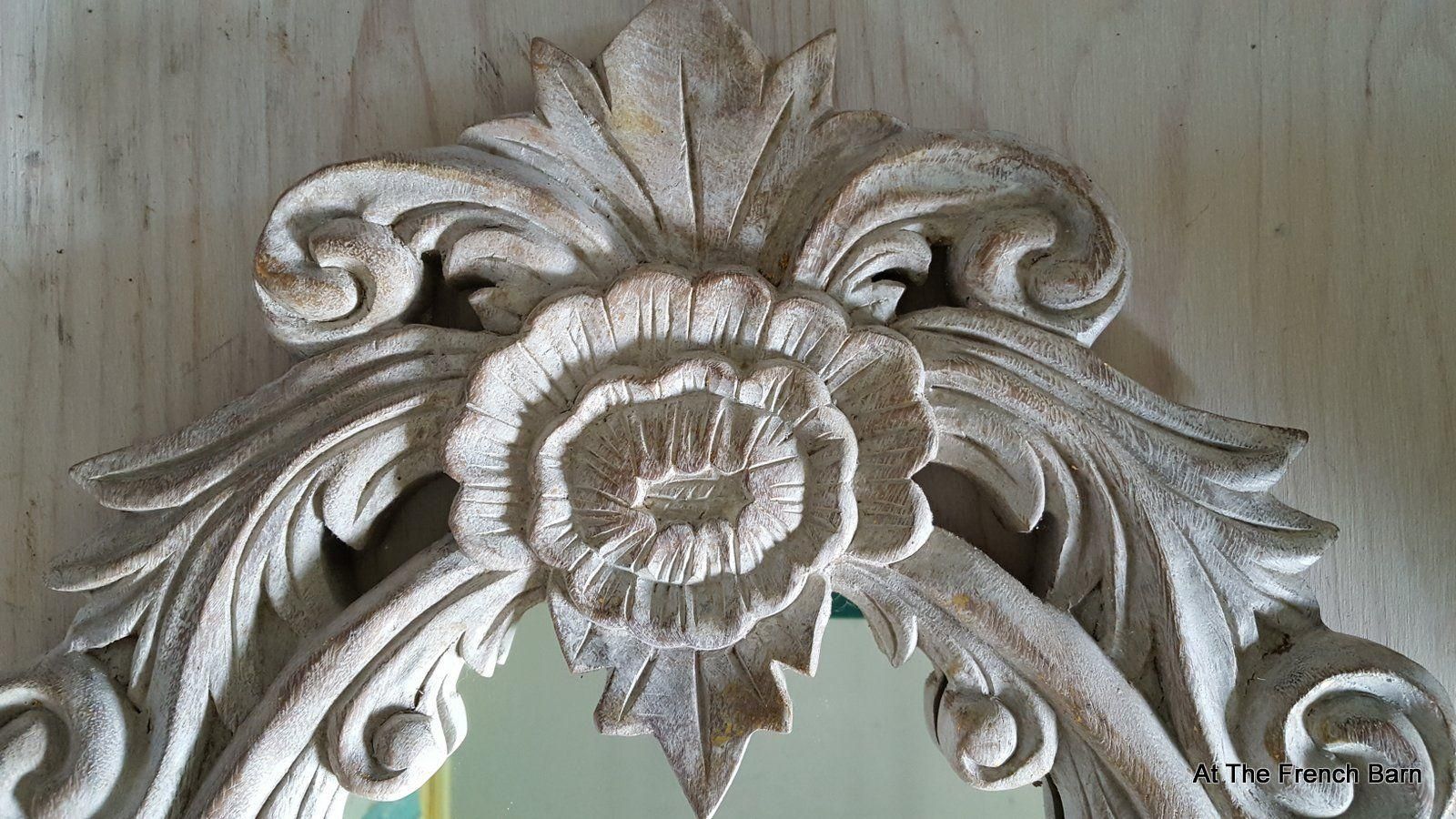 Carved Wood Oval Mirror Vintage Ornate – White Inside Vintage Ornate Mirror (View 15 of 20)