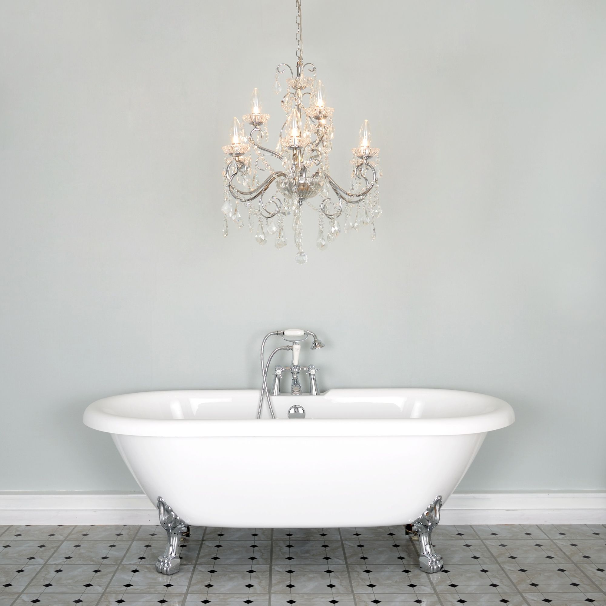 Chandelier For Bathroom Home Design Ideas Inside Chandelier Bathroom Ceiling Lights (View 13 of 25)