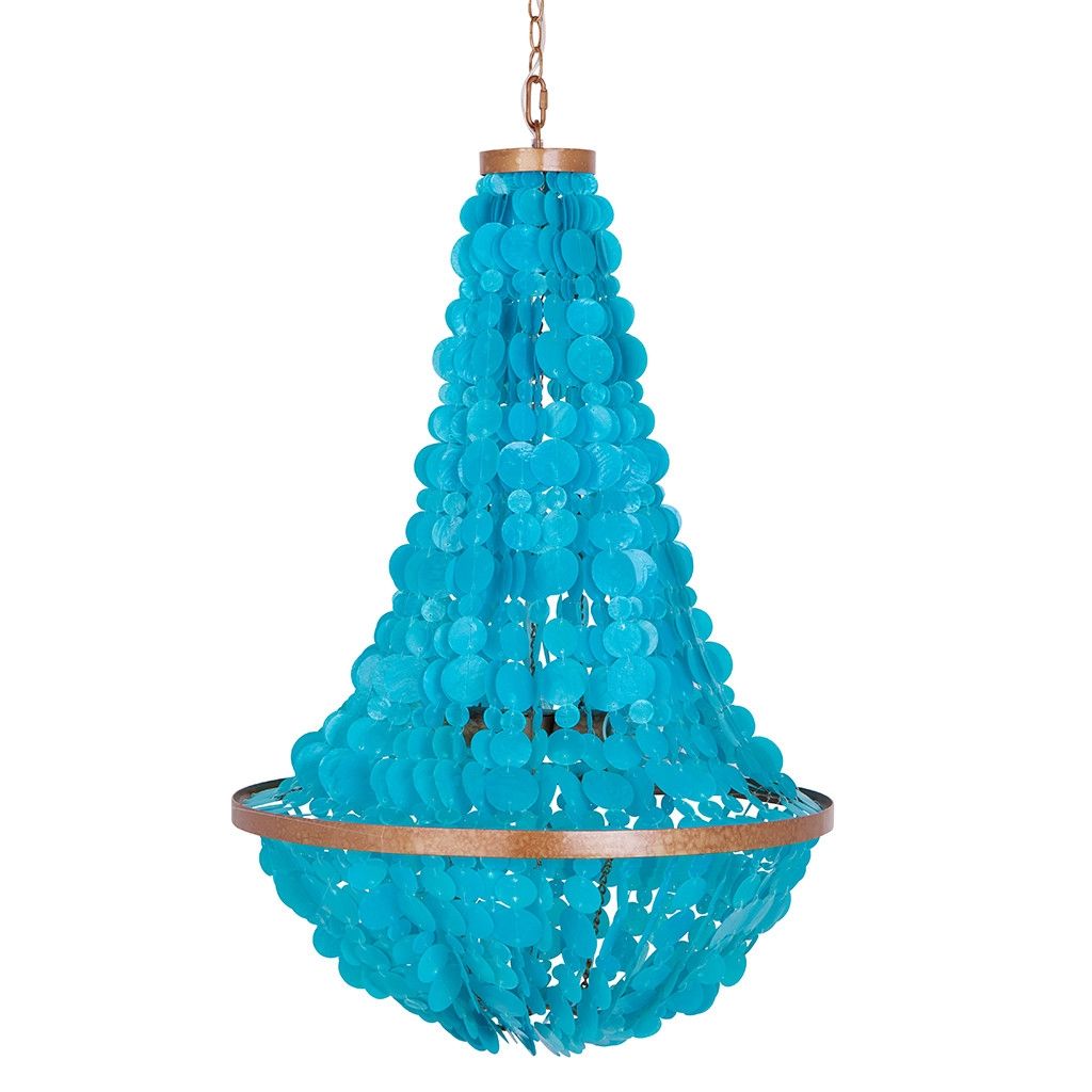 Chandeliers Everything Turquoise Regarding Turquoise Chandelier Crystals (View 6 of 25)