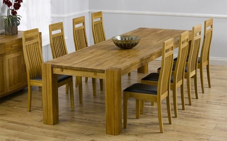 8 Seater Oak Dining Room Table