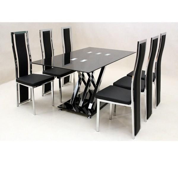 Cheap Glass Table And 6 Chairs Cheap Heartlands Shiro Glass Small Intended For Cheap Glass Dining Tables And 6 Chairs (Photo 1 of 20)