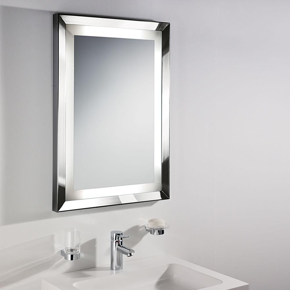Chelsom Bathroom Illuminated Wall Mirror | Houseology Inside Chrome Wall Mirror (View 6 of 20)