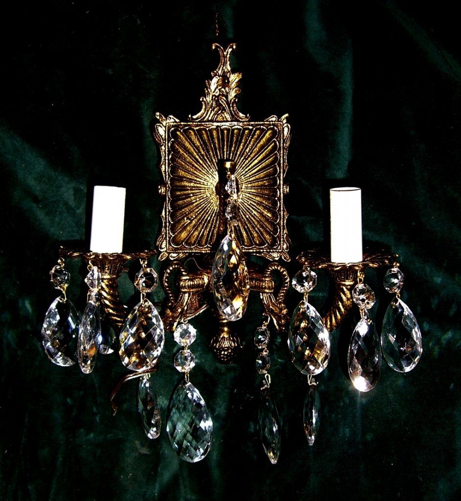 Compare Prices On Crystal Chandelier Wall Sconces Online Shopping Intended For Bathroom Chandelier Wall Lights (Photo 19 of 25)