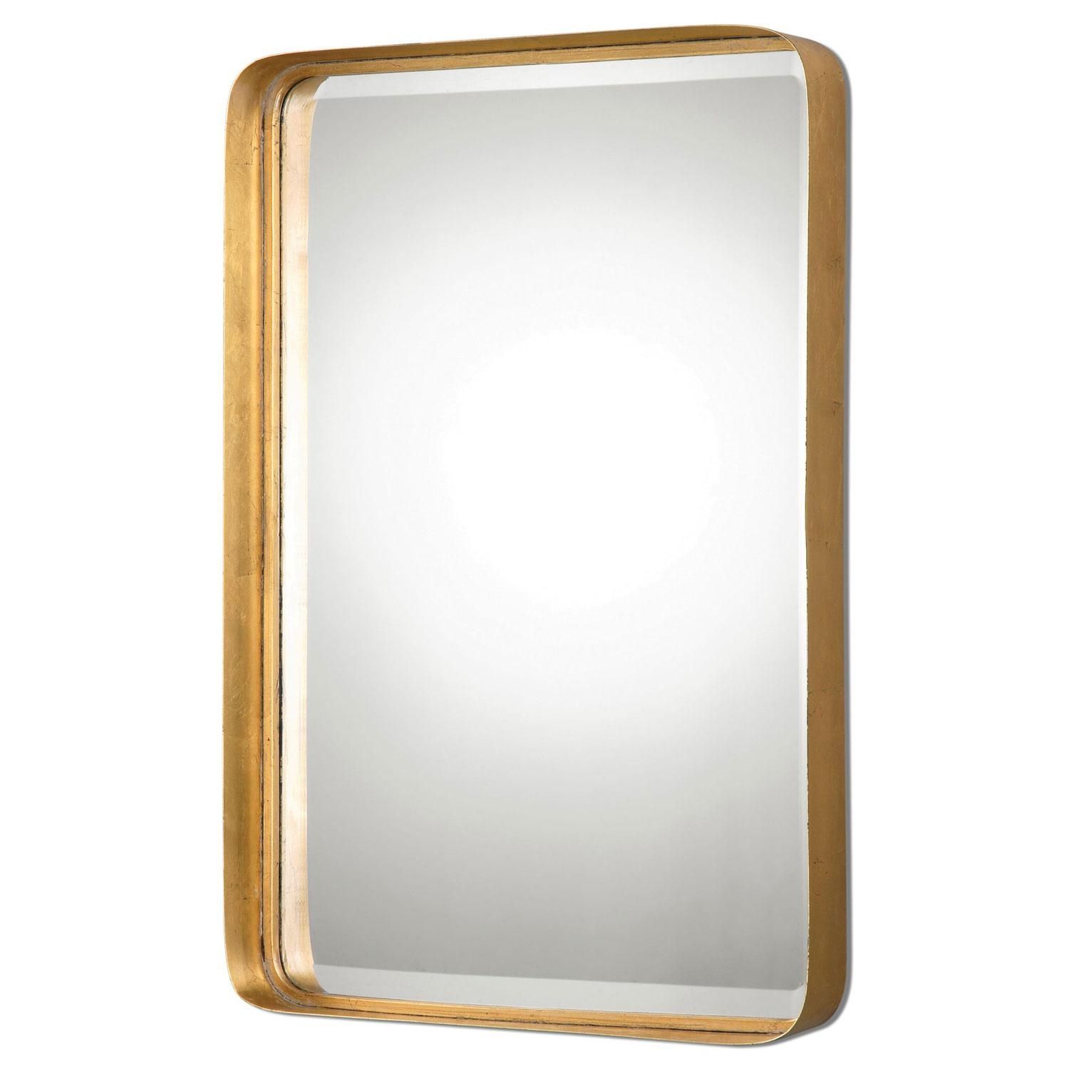 Contemporary Mirrors | Bellacor Within Square Gold Mirror (Photo 20 of 20)