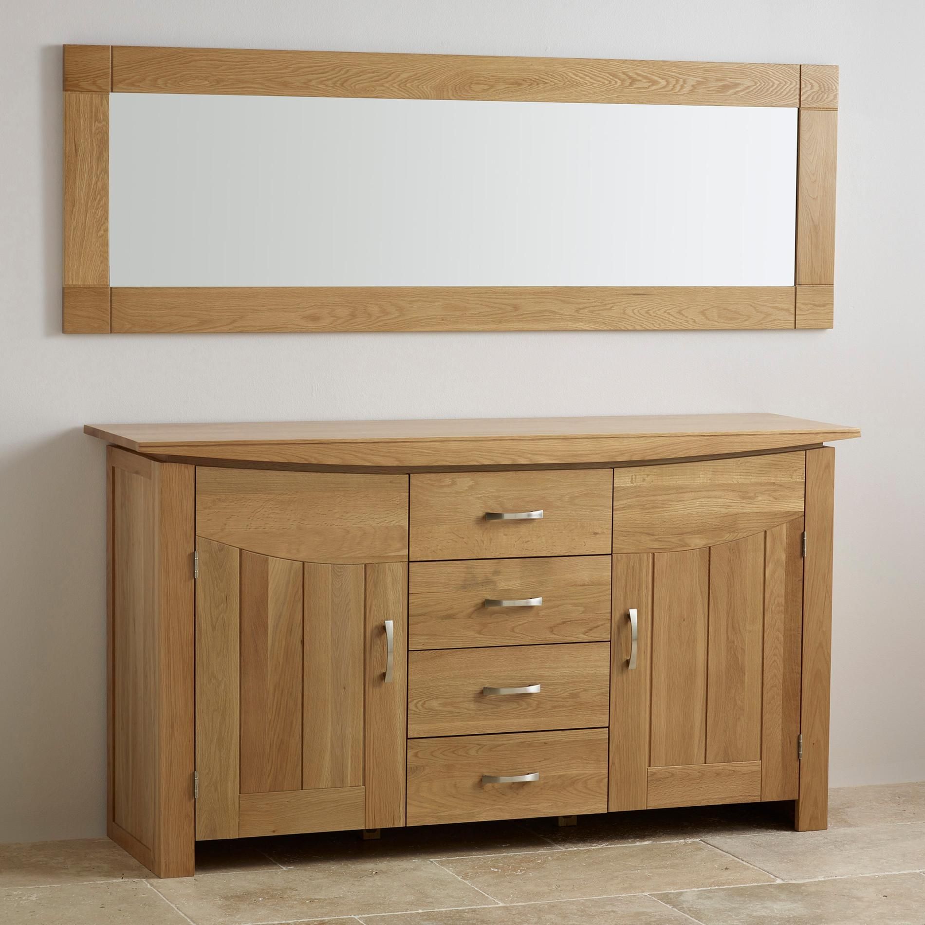 Contemporary Natural Solid Oak Wall Mirror – 1800Mm X 600Mm In Mirrors Oak (Photo 1 of 20)