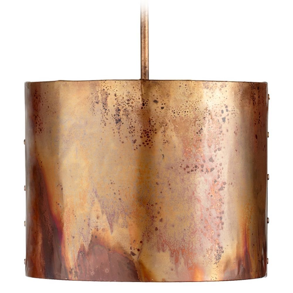 Cyan Design Mauviel Copper Pendant Light With Drum Shade 05156 In Metal Drum Chandeliers (View 21 of 25)