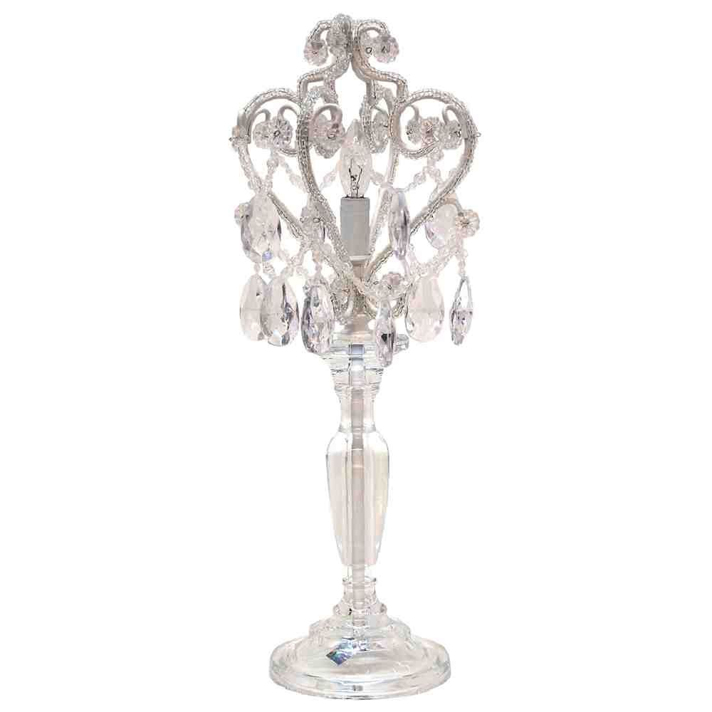 Decor Astounding Crystal Chandelier Floor Lamp With Round Shade Intended For Mini Chandelier Table Lamps (View 3 of 25)