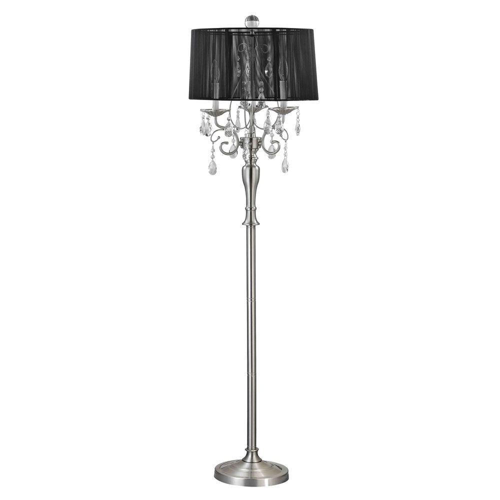 Decor Wonderful Chandelier Floor Lamp For Fascinating Home Pertaining To Black Chandelier Standing Lamps (View 5 of 25)