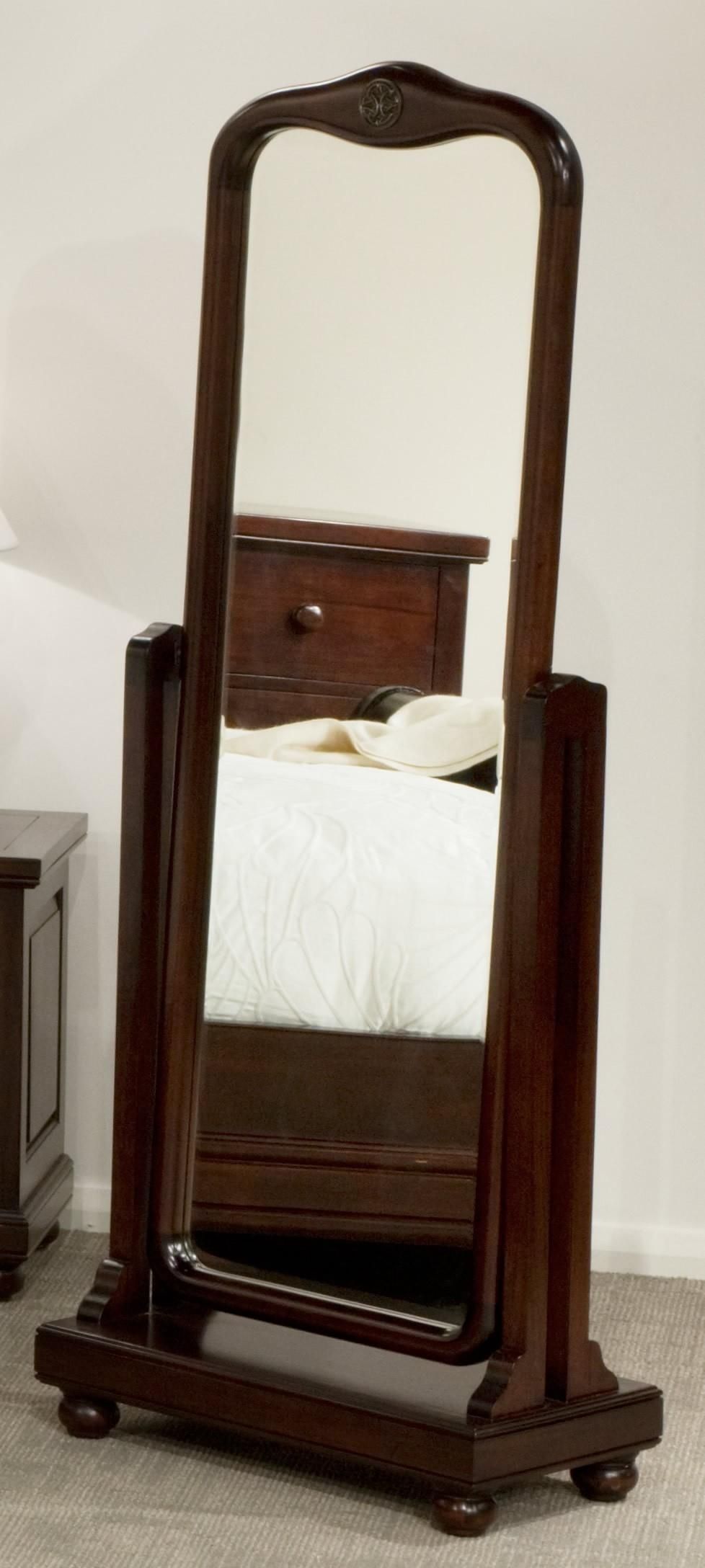 Decorating: Wooden Cheval Mirror With Single Drawer And Cherry Regarding Full Length Cheval Mirror (Photo 12 of 20)