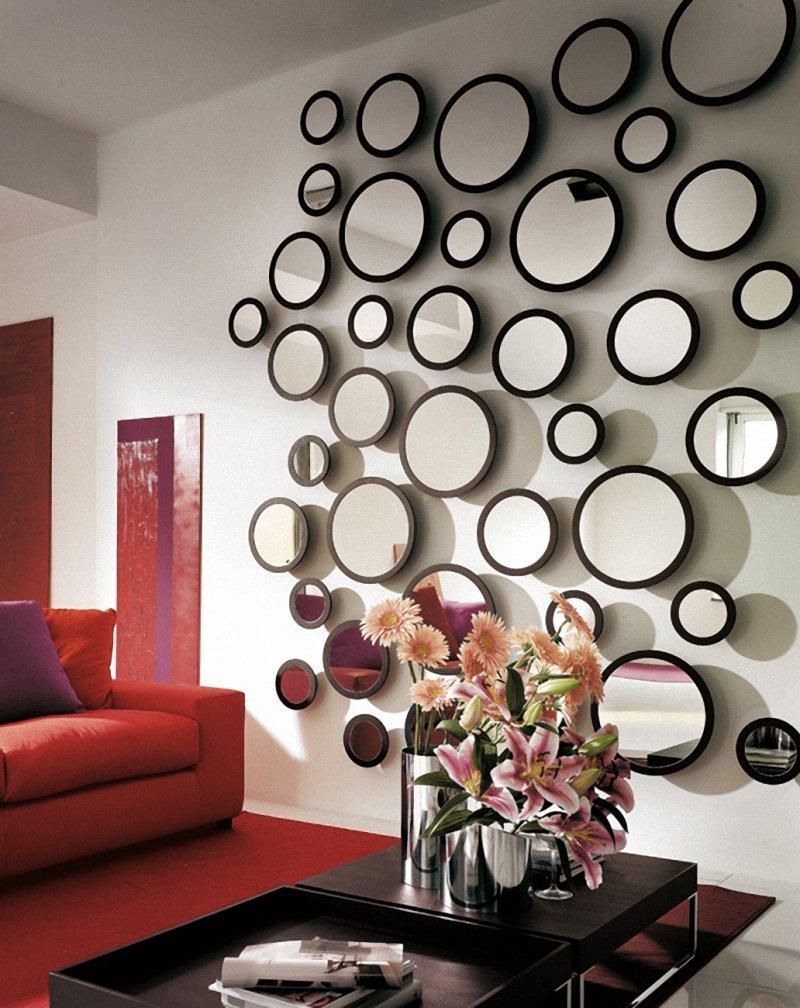 Decoration. Stunning Mirror Style For Living Room | Stylishoms For Round Bubble Mirror (Photo 12 of 20)