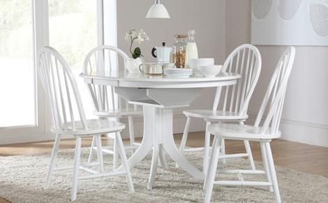 Decorative White Dining Tables And Chairs Ds10005668 Chair | Uotsh In White Round Extending Dining Tables (View 19 of 20)