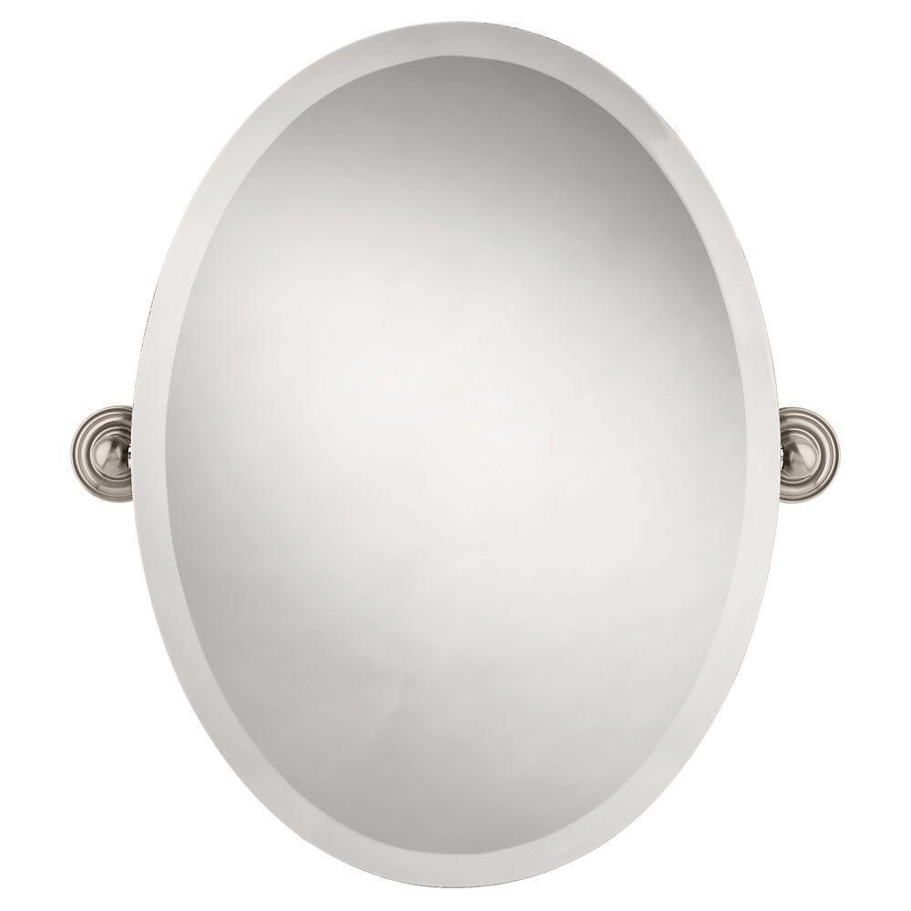 Delta Greenwich 24 In. X 18 In. Frameless Oval Bathroom Mirror Inside Beveled Edge Oval Mirror (Photo 12 of 20)