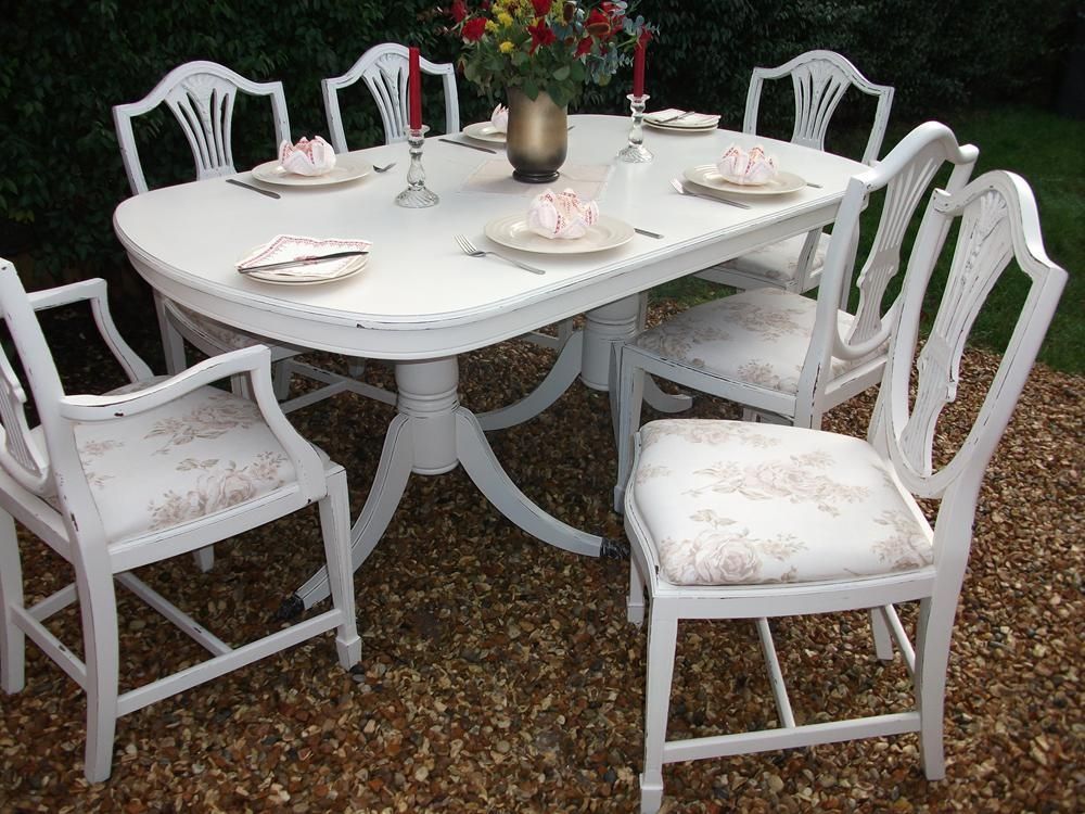 shabby chic dining room tables