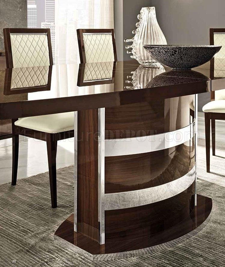 Dining Table In High Gloss Walnutesf W/options In Roma Dining Tables (Photo 1 of 20)