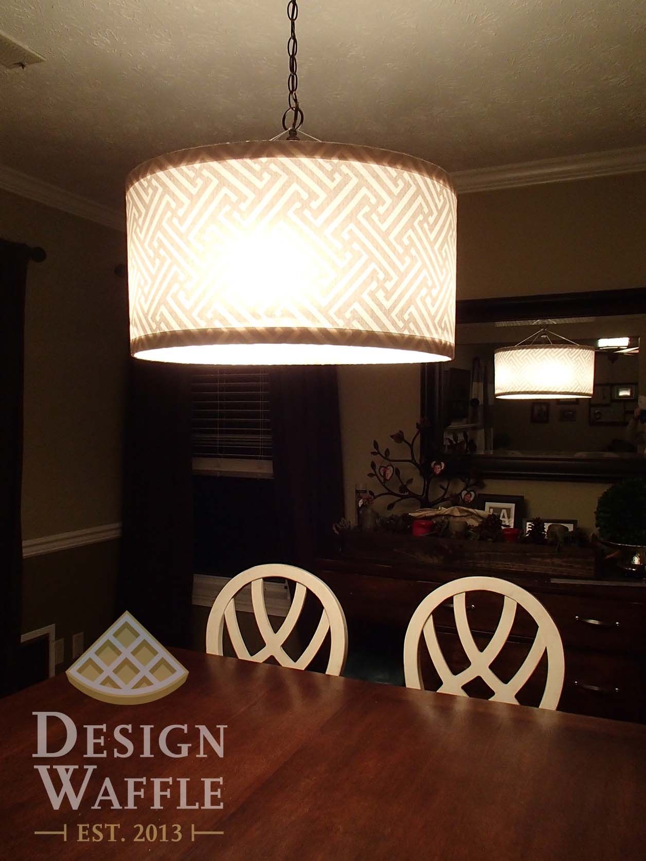 Diy Chandelier Drum Shade Design Waffle For Drum Lamp Shades For Chandeliers (View 6 of 25)