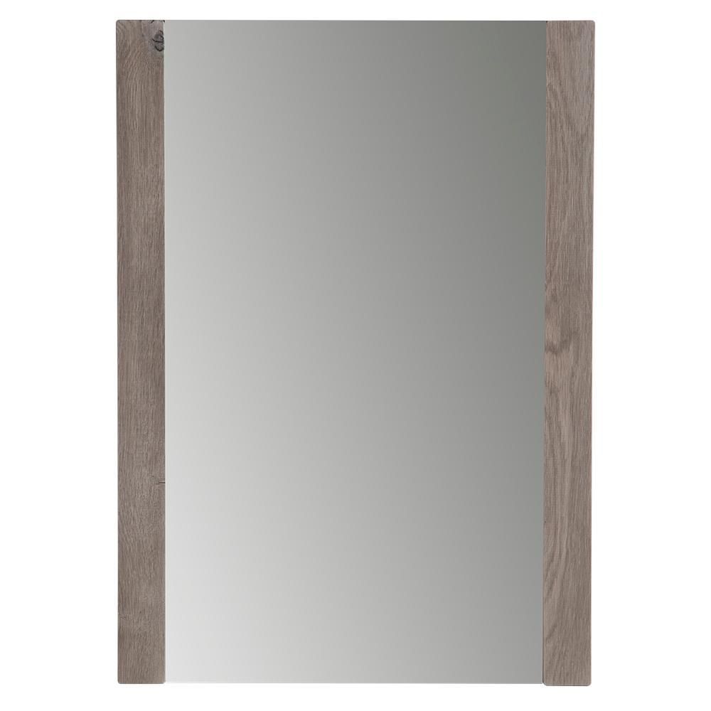 Domani Larissa 20 In. W X 28 In. H Framed Wall Mirror In White Within Oak Framed Wall Mirror (Photo 14 of 20)