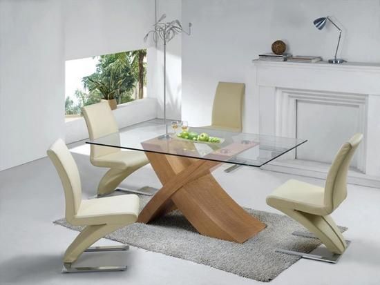 Ebay Glass Dining Tables » Gallery Dining Inside Oak Glass Dining Tables (Photo 9 of 20)